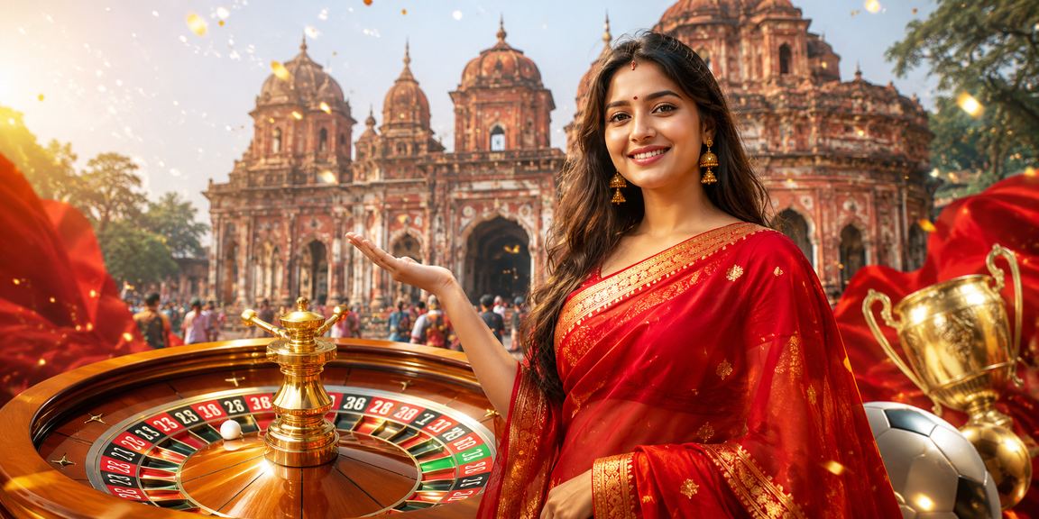 শাড়ি পরা বাংলাদেশি নারী রুলেটে জ্যাকপটের প্রত্যাশায়